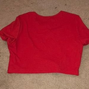 Red crop  top